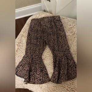 Animal print bell bottom pants by Bailey’s blossom size 6-12M